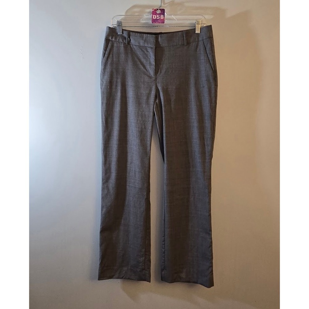 J.Crew Womens Dress Pants Gray 100% Wool Professional Career Wear Trouser Size 6